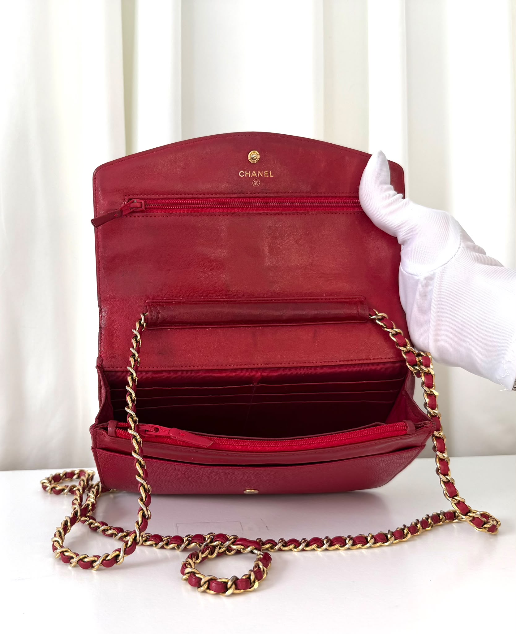 Chanel Wallet on chain (WOC) Rouge