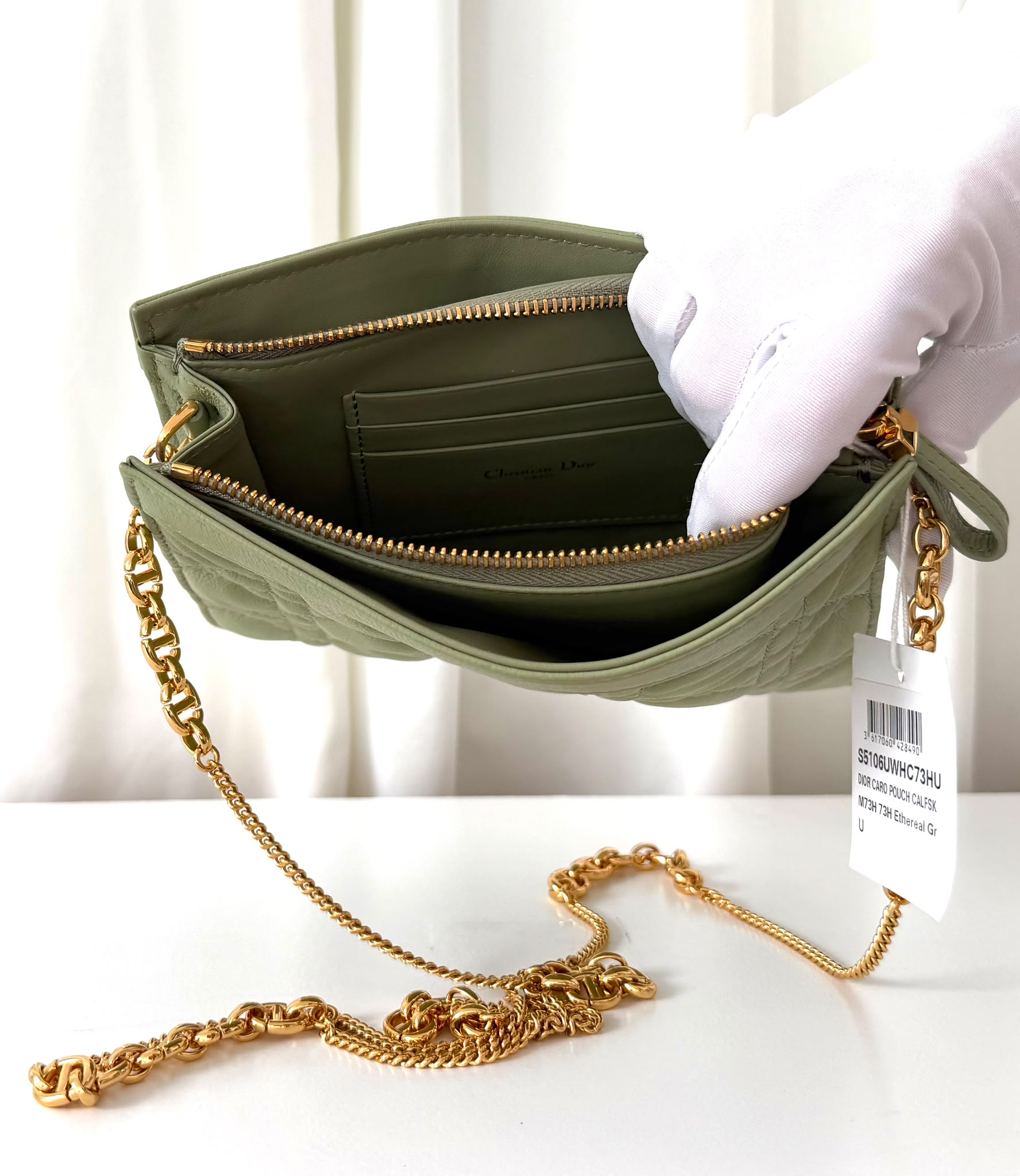 Dior Caro cannage vert